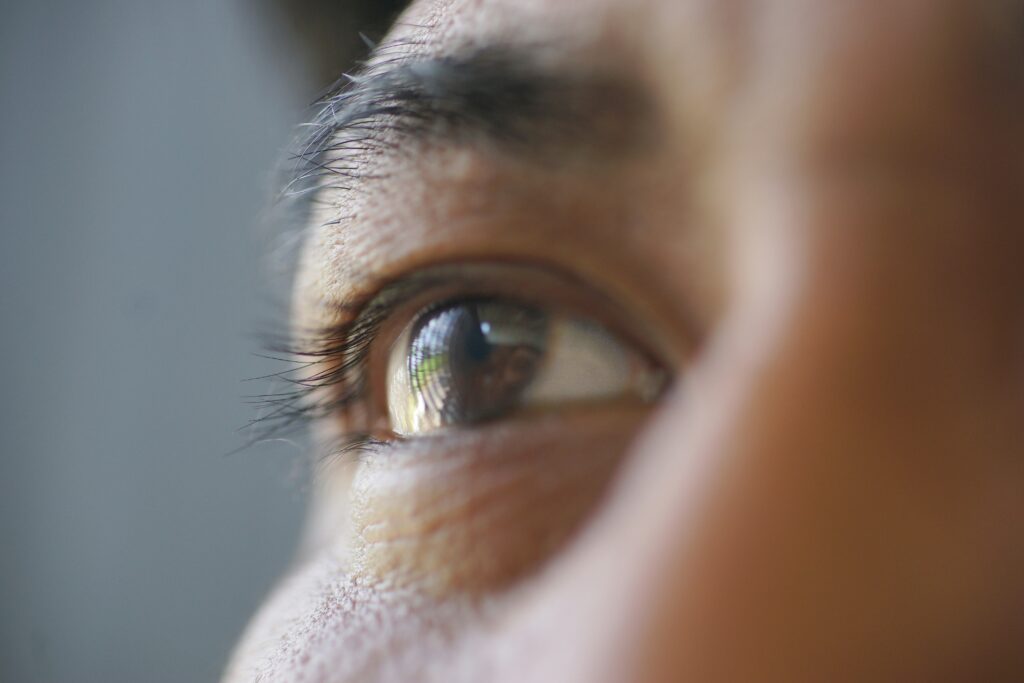 Close up of persons eye